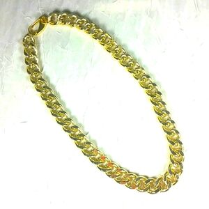 24" Gold Plated 20 mm Curb Chain Necklace Unisex Bold Luxury Statement Jewelry